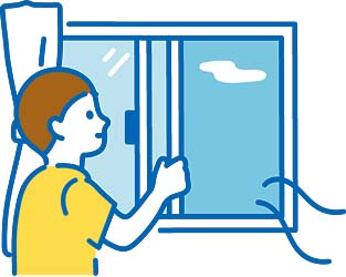 新型コロナウイルス感染症の予防4：こまめに換気を行う